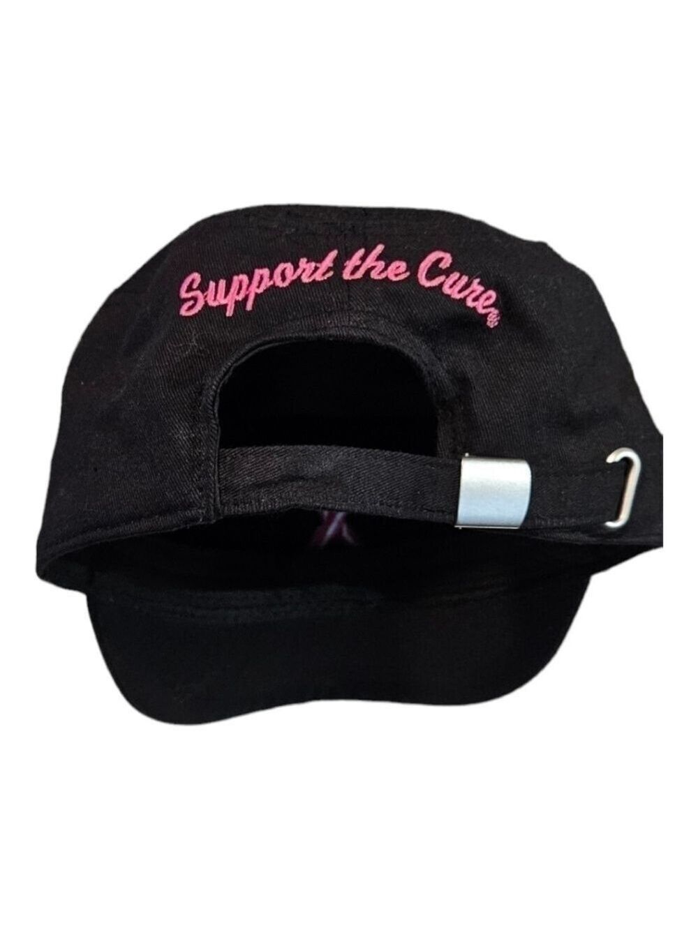 Ladies Support the Cure Black and Pink Hat - Picture 9 of 15